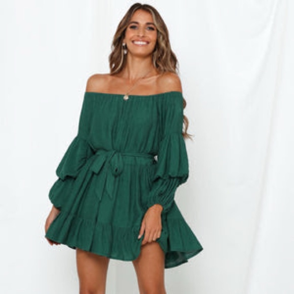 Hello Molly Always The Love Songs Dress Forest Green